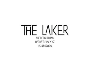 The Laker Font, font, letters, number
