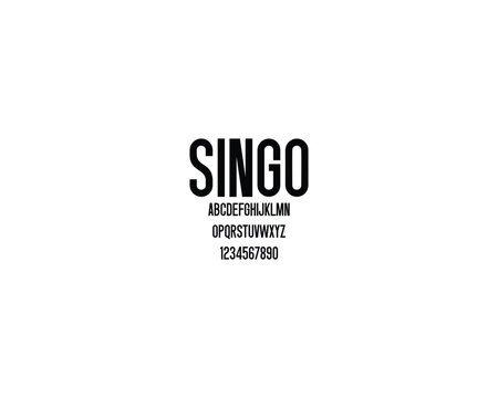 Singo Font, font, letters, number