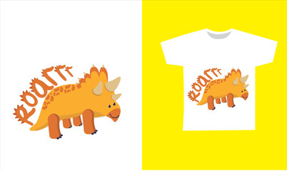Dinosaur Vector. Cute dinosaur vectors, roar, pattern. Tshirt design
