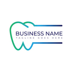  Gradient dental logo design illustration.