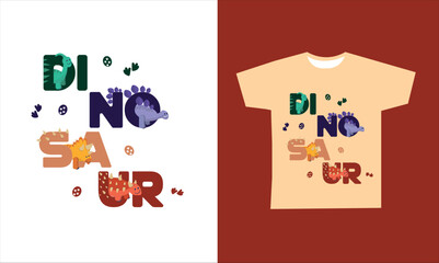 Dinosaur Vector. Cute dinosaur vectors, roar, pattern. Tshirt design