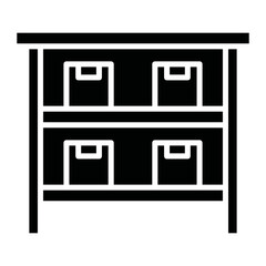 Package Shelves Icon of Delivery and Logistics iconset.