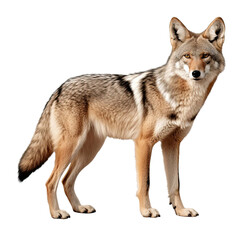 Coyote jackal isolated on the transparent background