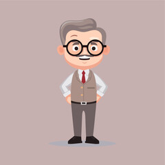 teacher vector flat illustration