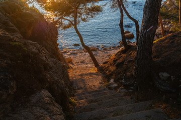 Amanecer en Cala del Racó dels Homes, Costa Brava, Cataluña