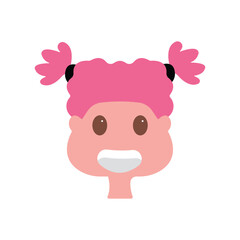 Fototapeta premium vector unique human character.with colored hair