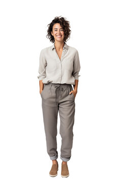 A casual style woman Isolated