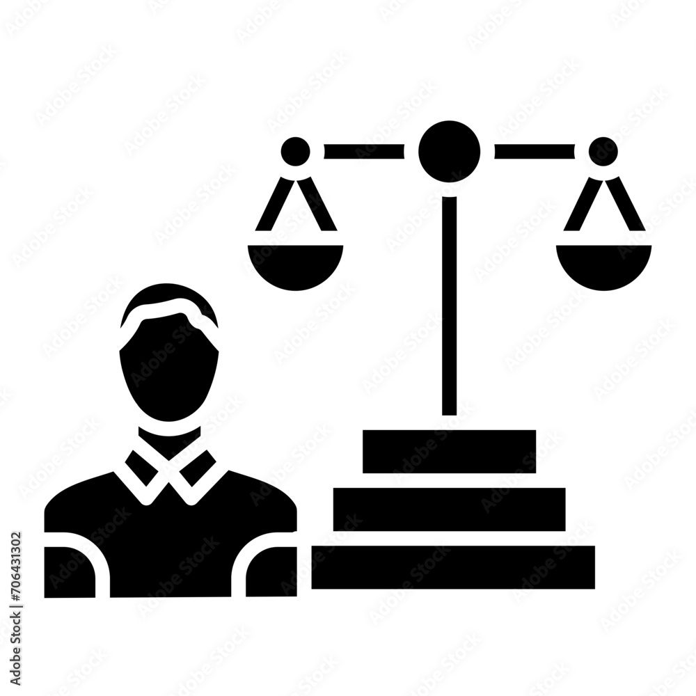 Wall mural legal advisor icon of entrepreneurship iconset.