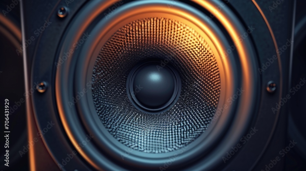 Aufkleber close-up shot of a pair of speakers. suitable for music and audio-related projects
