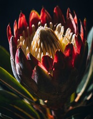 Protea flower close-up