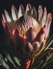 Protea flower close-up