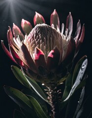 Protea flower close-up