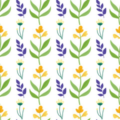 Free vector watercolor small flowers pattern design