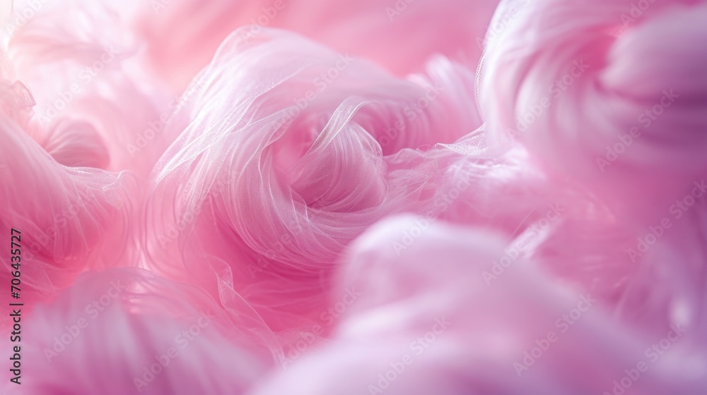 Poster a close up view of a bunch of pink cotton. this image can be used for various purposes