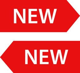 Obraz premium New Red Label collection. Sale tags. Shopping Tags. Sale icons Discount red ribbons, banners and icons. Stickers for New Arrival shop product tags, new labels or sale badges and banners vector sticker