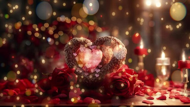 Love, valentine, colorful composition, symbolism and romance of love, February 14, Valentine's Day