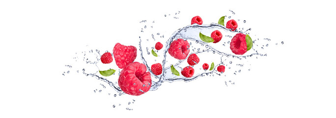 berry's splash isolated on white background