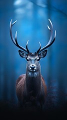 Deer, Minimalistic Professional Portrait, Generative AI	