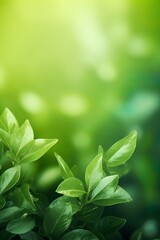 Modern abstract green nature background, Generative AI	