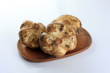 Yam Bean or Jicama, Known as bengkoang in Indonesia. Can Be Eat Raw or Cooked