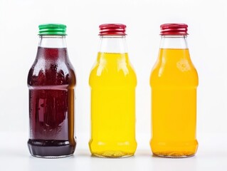 bottle and glass of juice