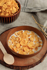 Corn Flakes with Milk for Breakfast