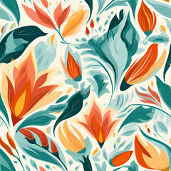Abstract Floral Pattern Symphony