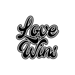 Love wins Creative design quotes lettering vector design