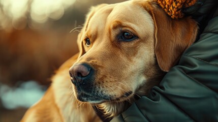 A close-up photograph of a dog wearing a hat. This picture can be used to add a playful touch to any project