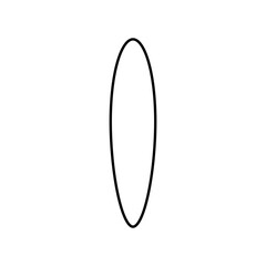 Surfboard icon vector. surfing illustration sign. surf riding symbol or logo.