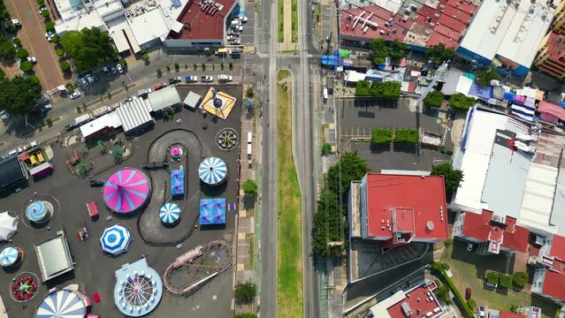 Bird's Eye: Cenital Drone Video of La Normal Roundabout in Downtown Guadalajara