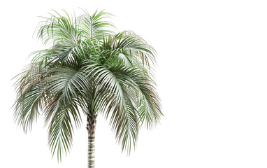 Fototapeta na wymiar A Caribbean Palm Tree Image on Transparent Background
