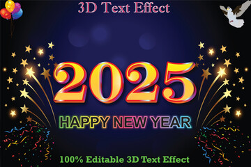 New Year 3D Editable Text Effect