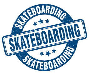 skateboarding stamp. skateboarding label. round grunge sign