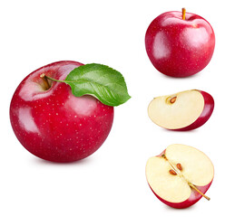 Red apple isolated on white background