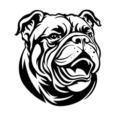 head of a dog, Bulldog vector, Dog Graphic