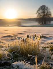 Obraz premium sunset on the river