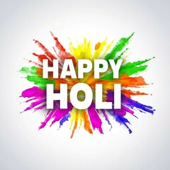 Vector Illustration of Holi Festival with colorful calligraphy. Indian Festival Of Holi.