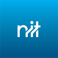NIT Letter Initial Logo Design Template Vector Illustration