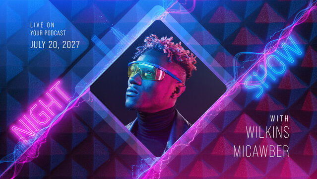 The Night Show Neon Podcast Visualizations