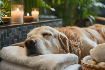 Relaxing Spa Session For Happy Dog