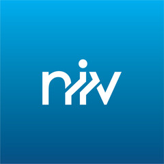 NIV Letter Initial Logo Design Template Vector Illustration