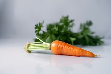 white background with a carrot. Generative AI
