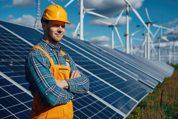 Worker In The Renewable Energy Facility Background, Benefits, And Hazards