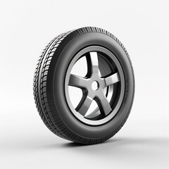 Fototapeta premium Car tires isolated background,created with Generative AI tecnology.