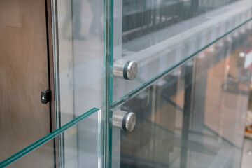 balustrade handrail glass, modern structure, architectural detail, double shatterproof glass