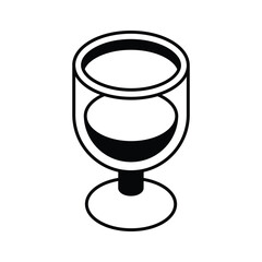 Have a look at this amazing icon of drink glass, wine glass vector design in isometric style