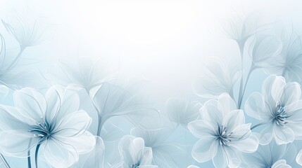 abstract floral background with white petals and place for your text - obrazy, fototapety, plakaty
