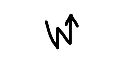 arrow icon illustration of a black and white background