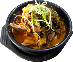 back bone of pig soup. korean traditional food. korean food. 